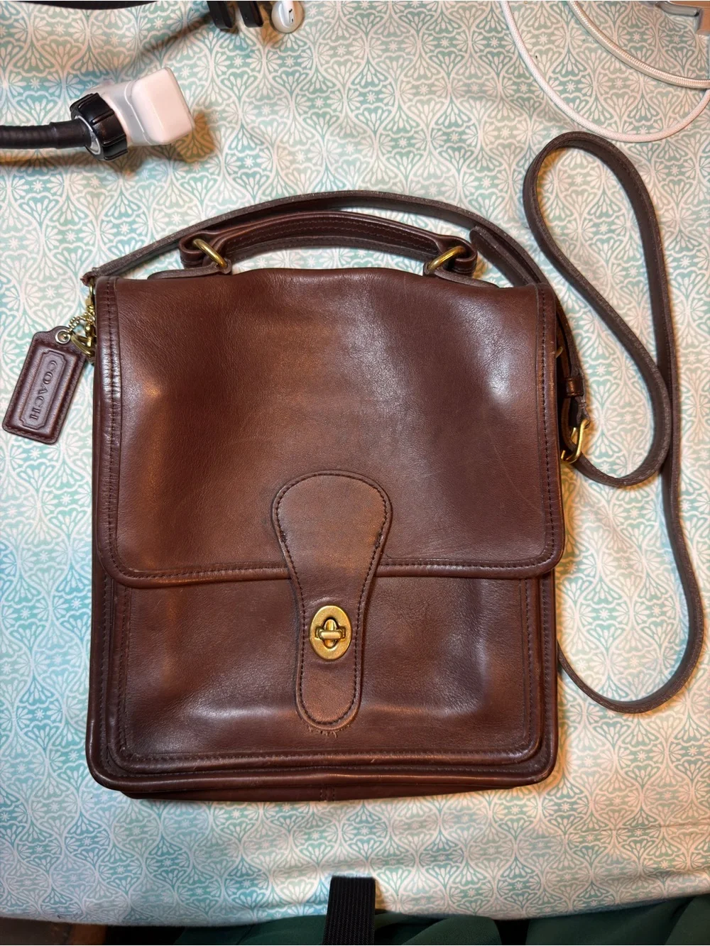 21 Vintage Coach red Leather Crossbody Bag , purse, satchel, tote w/ dust bag